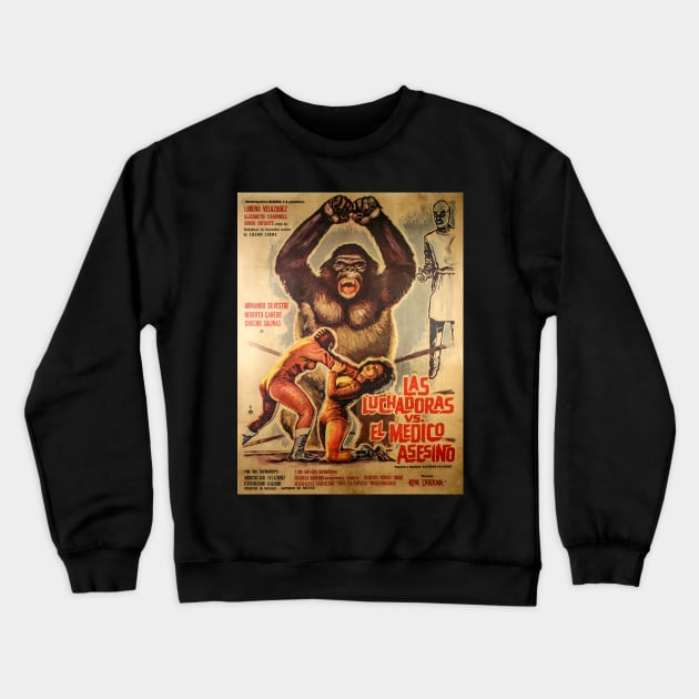 Lucha Poster Crewneck Sweatshirt by Indy Handshake